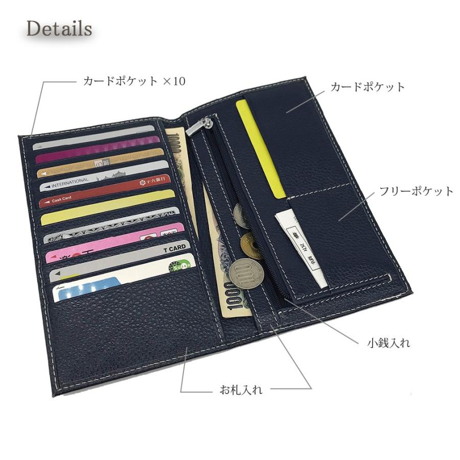 二つ折り財布 長財布 二つ折り 財布 メンズ 本革 革 レザー 薄い 薄型