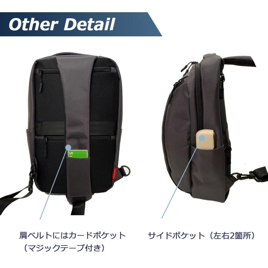 ボディバッグ ショルダーバッグ A4サイズ 対応 大きめ ノートPC 斜めがけ バッグ ワンショルダー リュック メンズ Smart Travelerの画像