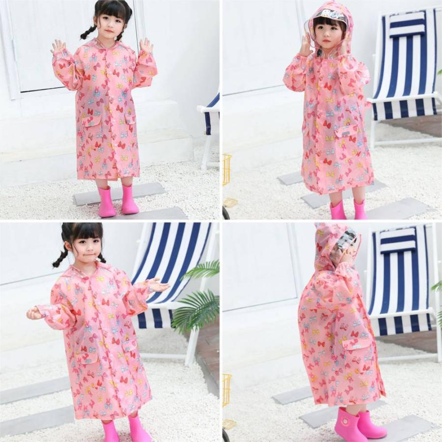 誕生日プレゼント レインコート キッズ 女の子 男の子 ランドセル対応 子供 ポンチョ ロング丈 フード付き 防水 合羽 カッパ 子ども 雨 雪 おしゃれ 可愛い Aynaelda Com