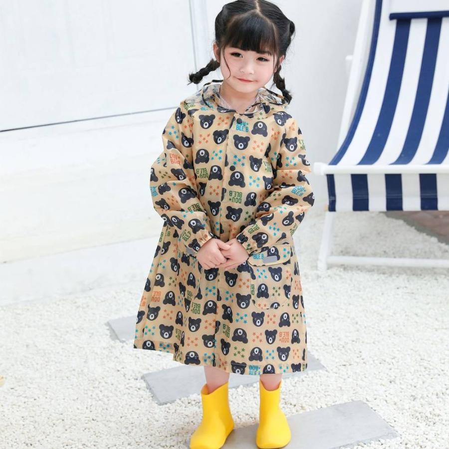 トラスト レインコート キッズ 女の子 男の子 ランドセル対応 子供 ポンチョ ロング丈 フード付き 防水 合羽 カッパ 子ども 雨 雪 おしゃれ 可愛い Aynaelda Com