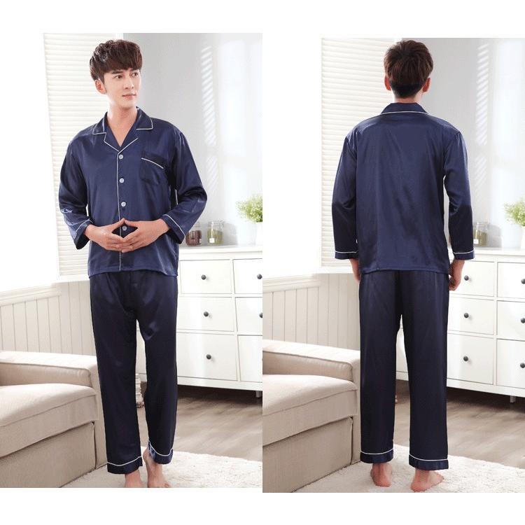 ペア パジャマ レディース メンズ 長袖 前開き ナイトウェア 上下セット ルームウェア ペアルック カップル お揃い 夫婦 :fs