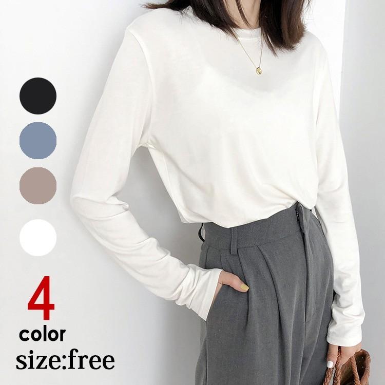 カットソー 長袖 レディース オフィス Tシャツ 長袖tシャツ シンプル クルーネック 春 秋 ロンt ロング丈 大きいサイズ Fs Jjb162 Joystyle 通販 Yahoo ショッピング