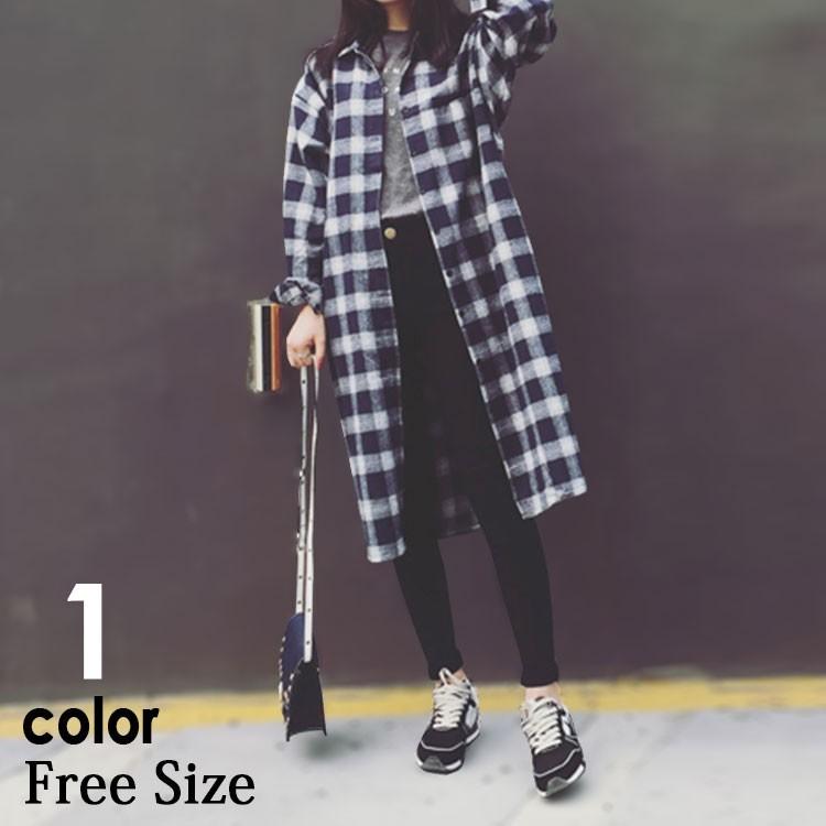 シャツワンピース ロング チェック シャツ ワンピース レディース ロングシャツ 長袖 秋冬 チュニックワンピース 膝丈 羽織り Fs Lr411 Joystyle 通販 Yahoo ショッピング