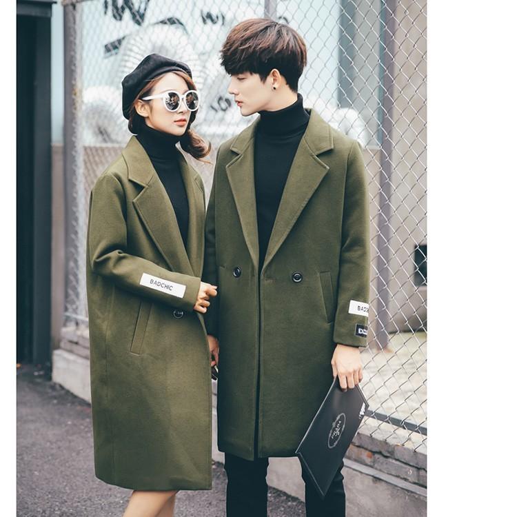 ペアルック カップル 秋冬 アウター ロングコート ブラック ダークグリーン ペアコート お揃い 服 おそろい カップル トレンチコート レディース メンズ アウタ Fs Msr736 Joystyle 通販 Yahoo ショッピング
