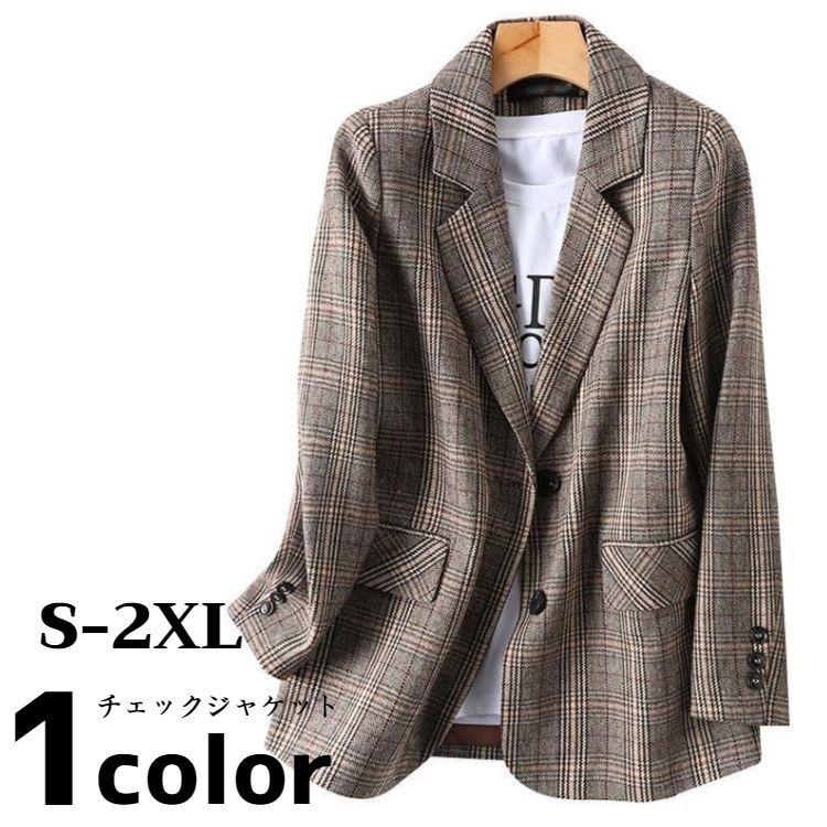 テーラードジャケット レディース チェック ジャケット 春 秋冬 グレンチェック ミディアム スーツ ママ フォーマル オフィス Fs O Sl13 Joystyle 通販 Yahoo ショッピング