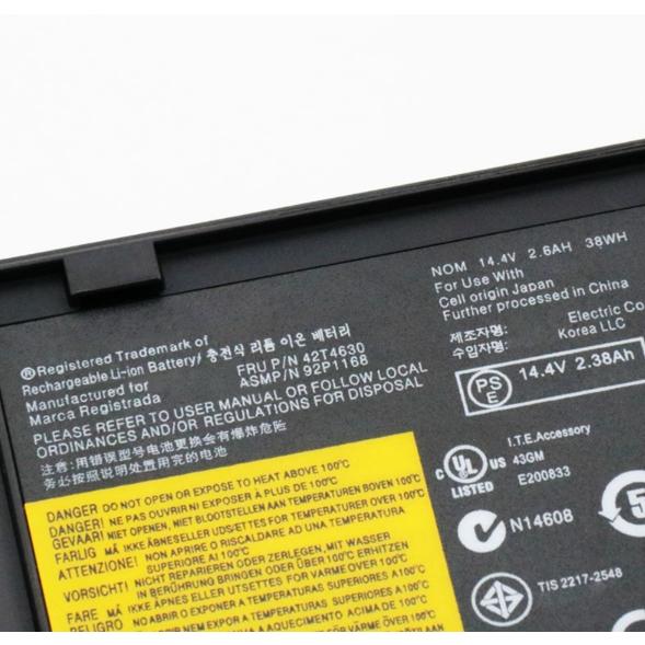 14.4V 4400mAh laptop battery for lenovo thinkpad x60 x61 li-ion battery