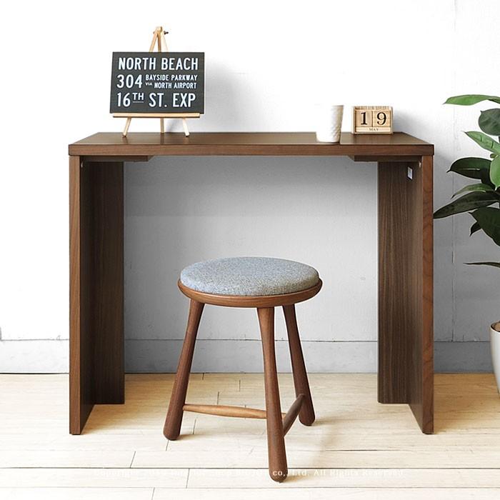 デスク 作業机 幅86cm ウォールナット材 パソコンデスク 書斎デスク