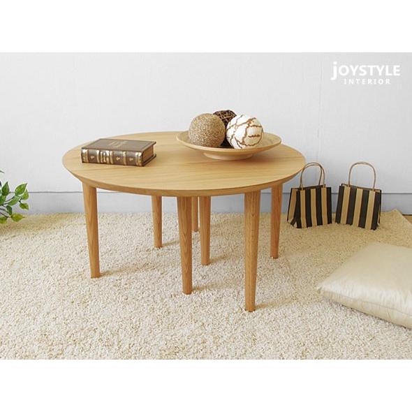 丸 ローテーブル 新品・未使用 伸長テーブル 丸テーブル ローテーブル 69-2枚テーブル 幅69cm〜幅