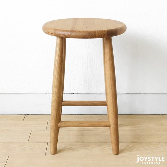 スツール 木製 オーク材 オーク無垢材 直径28cm 丸い板座 BHシリーズ