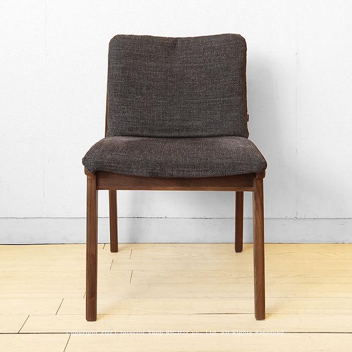 ダイニングチェア ウォールナット・レッドオーク材 背クッション付き