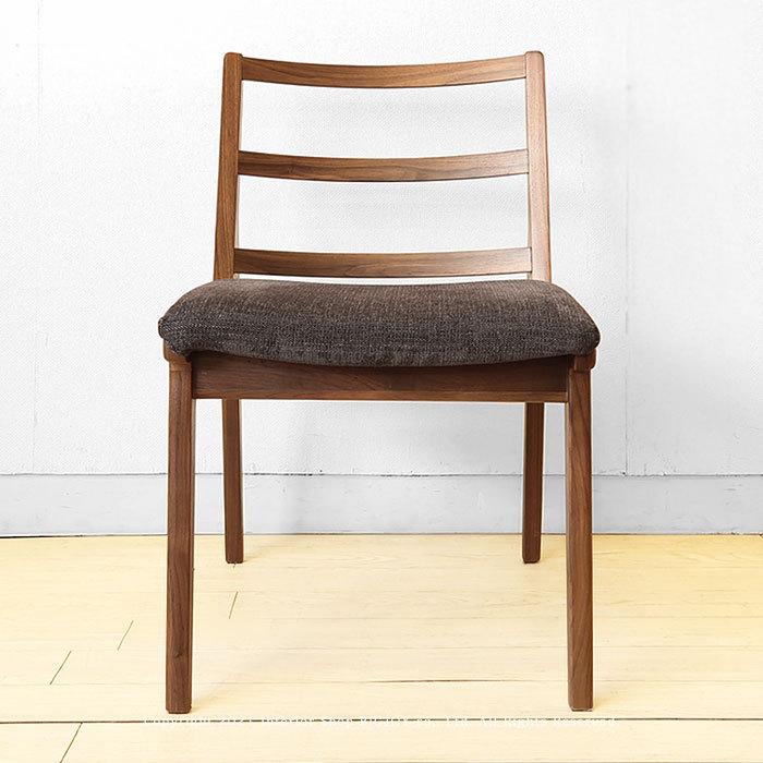 ダイニングチェア ウォールナット・レッドオーク材 背クッション付き