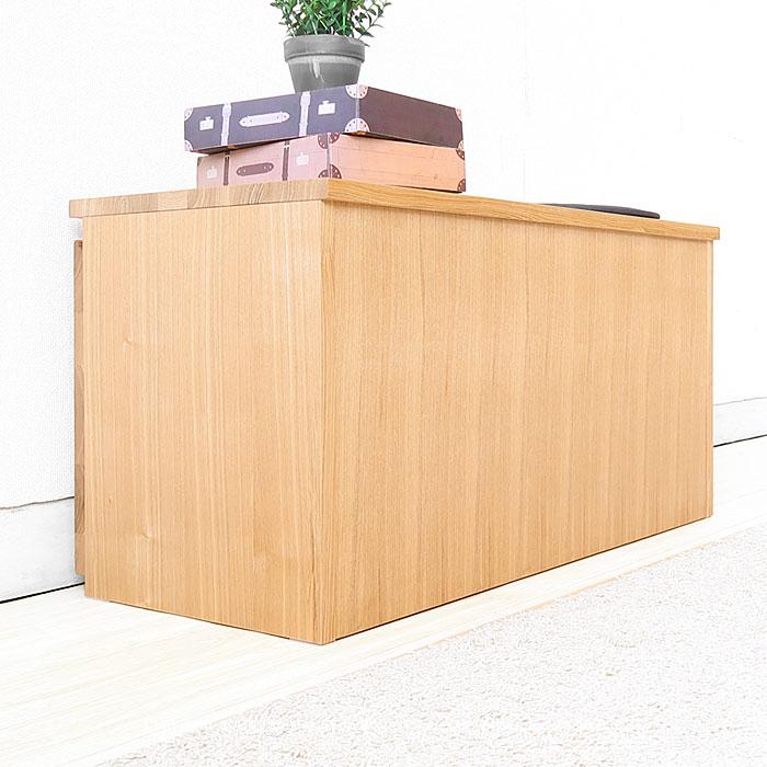 ドロワーベンチ ベンチチェア 収納ベンチ タモ材 タモ無垢材