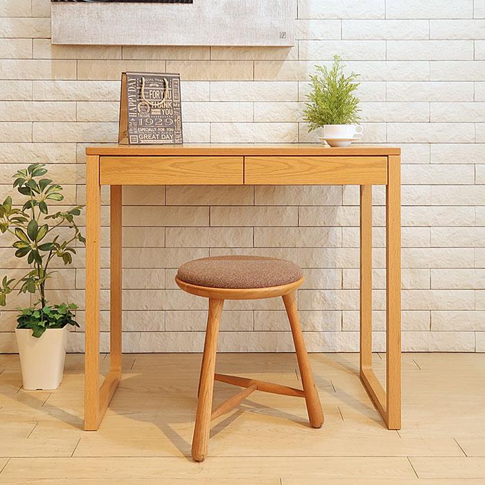アウトレット展示品処分 IKASAS イカサ TOKI デスク 木製デスク コンパクトデスク 拡張天板付き 幅80cm 引き出し付き オーク材 奥行60cm（※チェア別売）