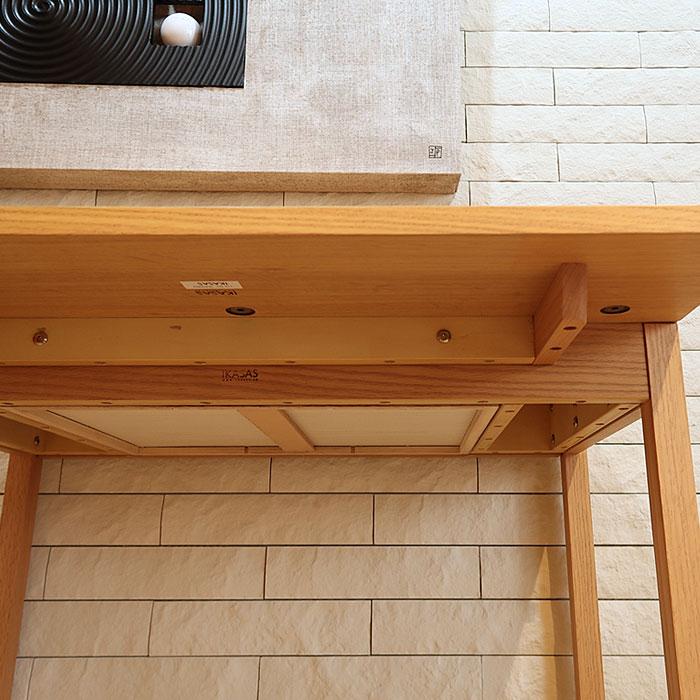 アウトレット展示品処分 IKASAS イカサ TOKI デスク 木製デスク コンパクトデスク 拡張天板付き 幅80cm 引き出し付き オーク材 奥行60cm（※チェア別売）