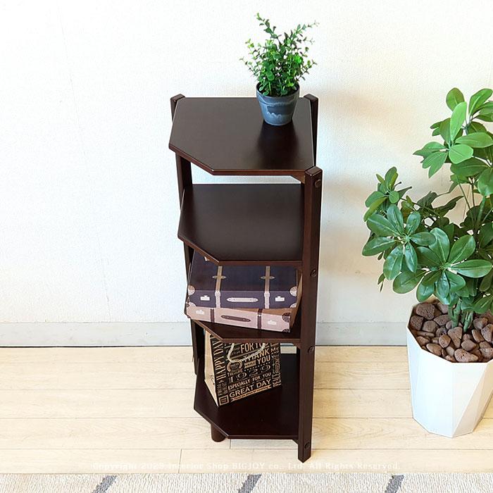 棚・ラック・シェルフ 新品 曙工芸 コーナーラック 小物飾棚 シェルト