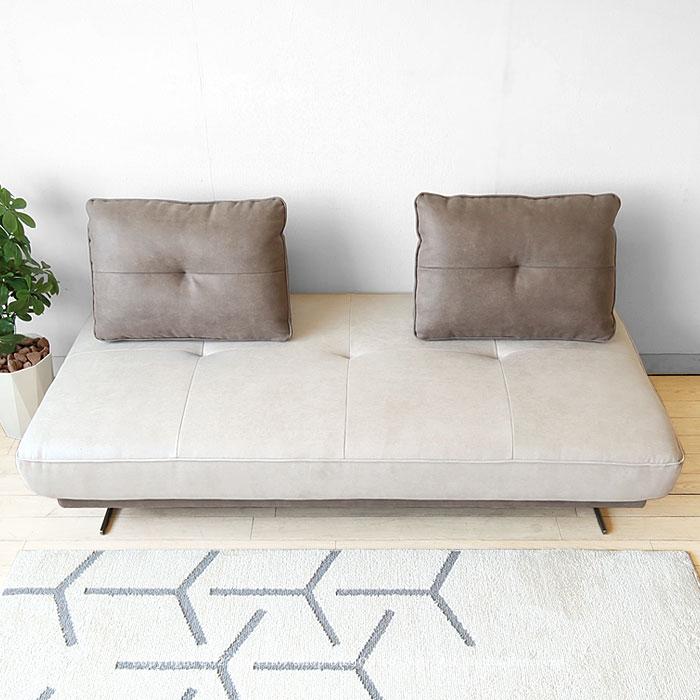 置き型クッション 背クッション フラットソファの上に載せて使用する