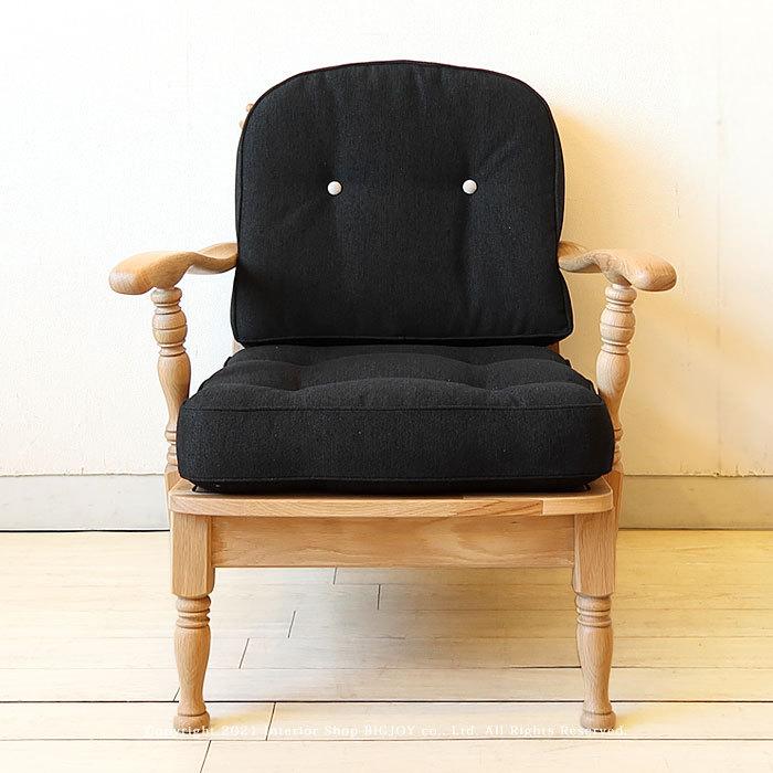 飛騨産業/No.6A ラウンジチェア リビングチェア 1人掛け 1Pソファ カフェ家具 受注生産 アンティーク調 ホワイトオーク材 ボタン締めクッション |  | 01