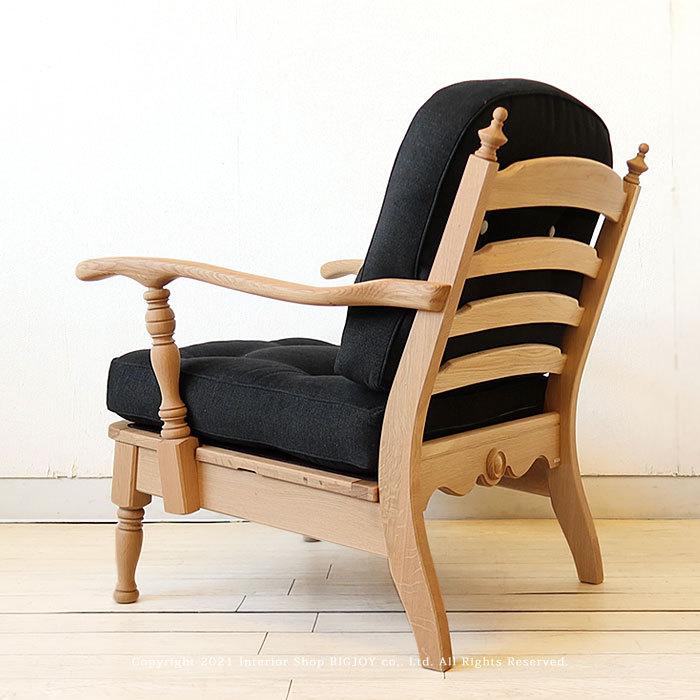 飛騨産業/No.6A ラウンジチェア リビングチェア 1人掛け 1Pソファ カフェ家具 受注生産 アンティーク調 ホワイトオーク材 ボタン締めクッション |  | 12