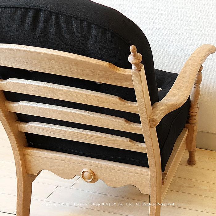 飛騨産業/No.6A ラウンジチェア リビングチェア 1人掛け 1Pソファ カフェ家具 受注生産 アンティーク調 ホワイトオーク材 ボタン締めクッション |  | 09