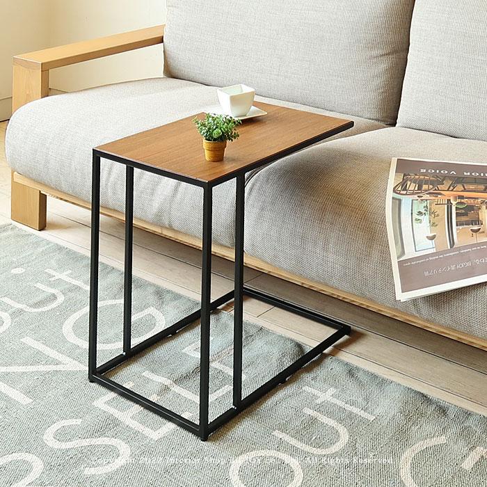 サイドテーブル コの字型テーブル レトロ ダメージ加工 ビンテージ加工