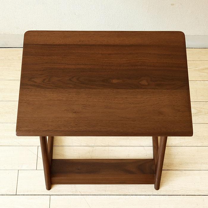 ウォールナットサイドテーブル ミニテーブル ウォールナット オーク IKスツールサイドテーブル