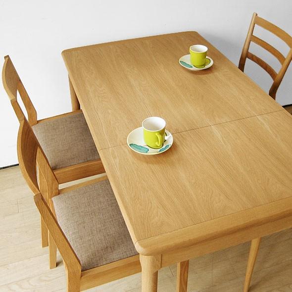 【まとめ売り】 ダイニングテーブル 国産 北海道産ミズナラ材 伸長式 幅90cmから幅130cmになるエクステンションテーブル SLOW-90（※チェア別売） 【C1855973704】(65824円)