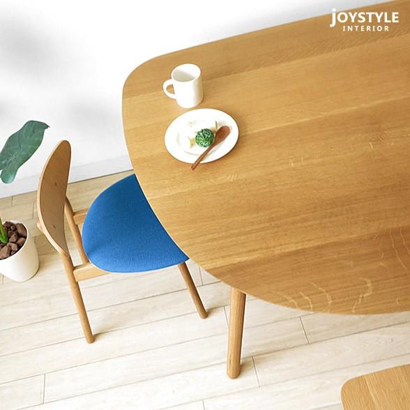 ダイニングテーブル 食卓 おにぎり型 受注生産商品 幅89cm 幅111cm 幅133cm ナラ材 ナラ無垢材 半楕円形状のかわいらしい