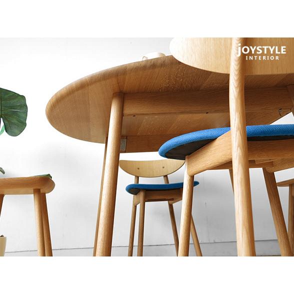 ダイニングテーブル 食卓 おにぎり型 受注生産商品 幅89cm 幅111cm 幅133cm ナラ材 ナラ無垢材 半楕円形状のかわいらしい