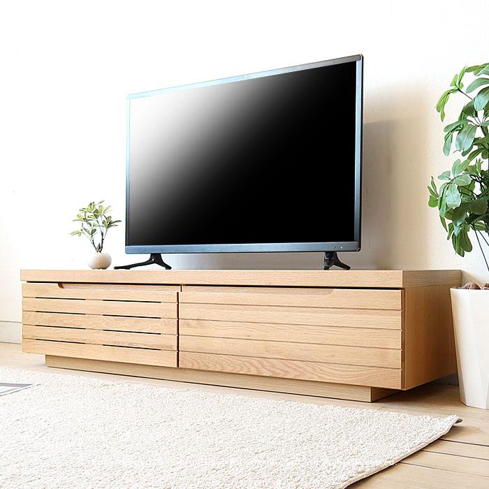 アウトレット撮影品処分 在庫処分 スリットa テレビ台 テレビボード ローボード 幅150cm 開梱設置配送 オーク材 モダンリビングの画像