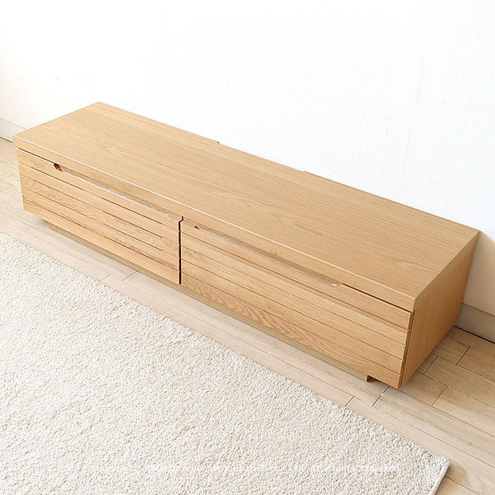 アウトレット撮影品処分 在庫処分 スリットa テレビ台 テレビボード ローボード 幅150cm 開梱設置配送 オーク材 モダンリビングの画像