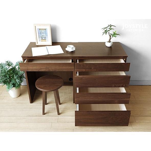 ユニットデスク 幅120cm ウォールナット材 木製机 書斎机 デスク