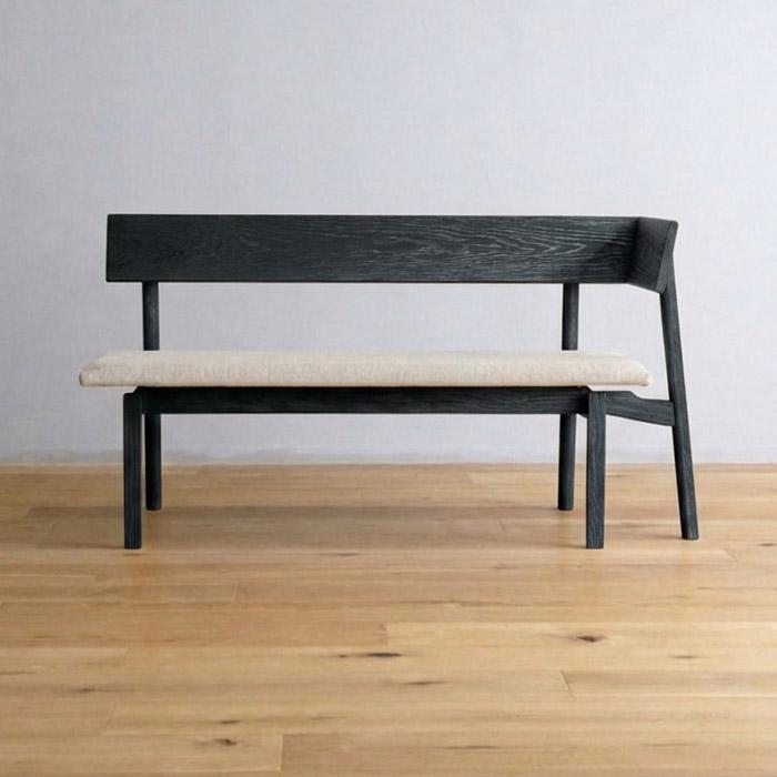 ダイニングソファ ダイニングコーナーソファ 右コーナー 左コーナー 幅120cm 125cm 130cm 135cm 受注生産商品 開梱設置配送 オーク材 無垢材 ブラック グレー