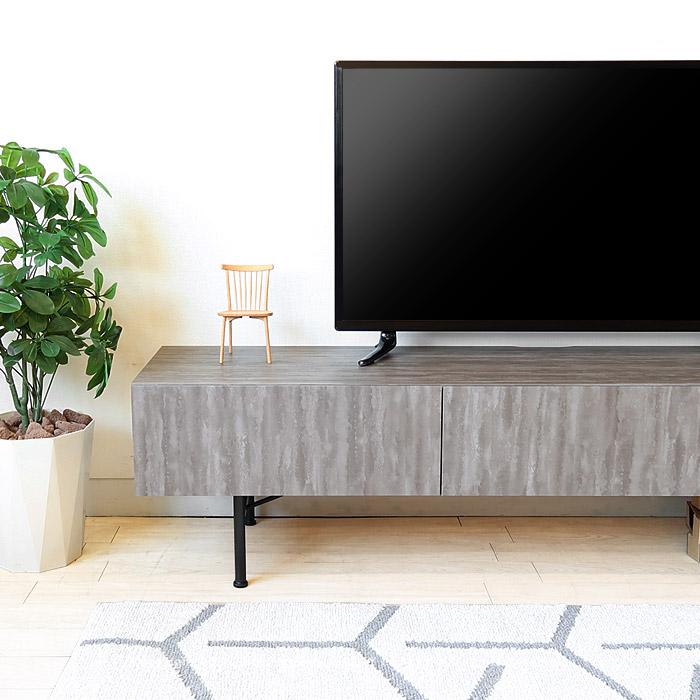 W180/ダークグレー欠品中】テレビ台 テレビボード 幅180cm 150cm 石目