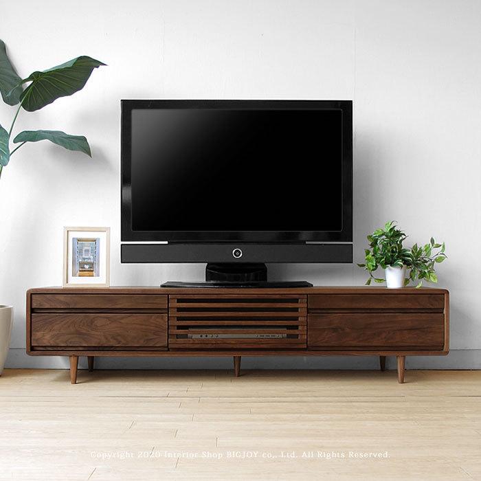 幅1800mm/ハイタイプ/オールウォールナット】テレビボード ローボード 