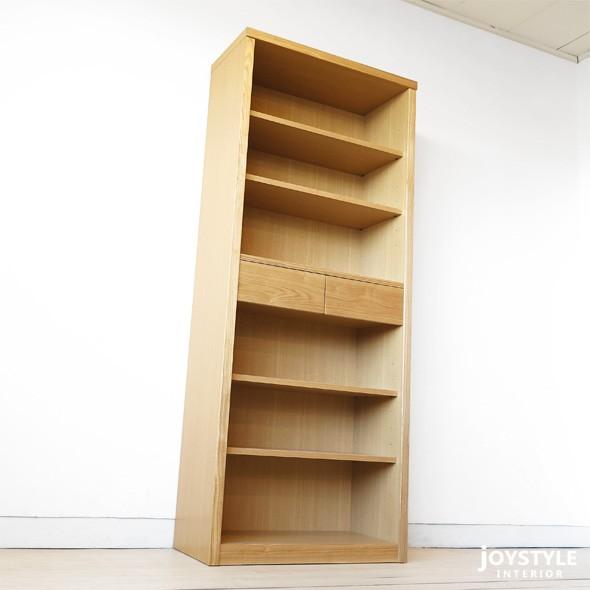 飾り棚 本棚 ナチュラルテイスト ブックシェルフ ハイシェルフ 開梱