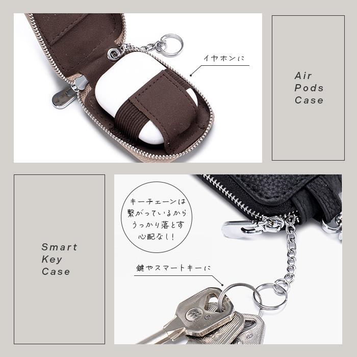 AirPods Pro 3 ケース 本革 レザー airpods 4 AirPods Pro 2 ケース カバー おしゃれ かわいい 保護ケース キーケース スマートキー レディース 送料無料 |  | 04