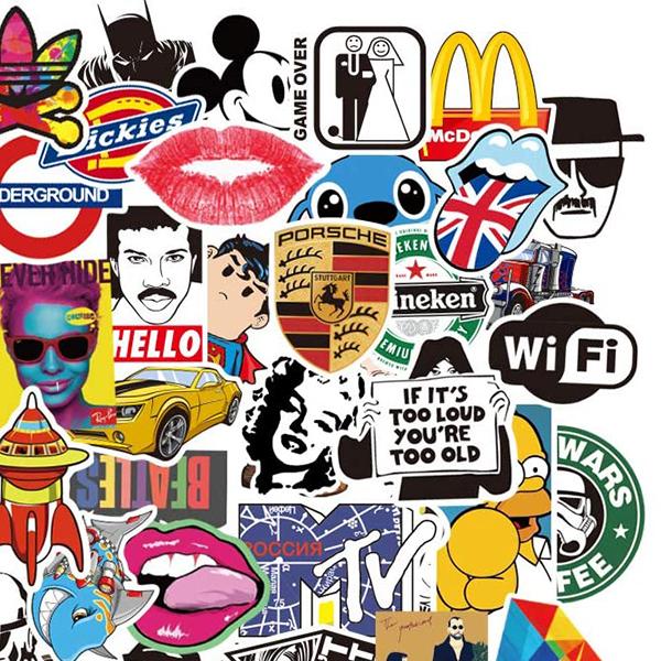 ステッカー 100枚 セット B 防水シール ブランドロゴ キャラクター スーツケース バイク ヘルメット Camp019 Wao Selection 通販 Yahoo ショッピング