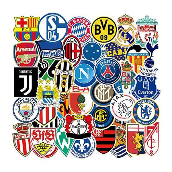 新作人気 サッカークラブチームステッカー 50枚 セット サッカーチームシール 防水シール スーツケース バイク ヘルメット スケボーなどに Aynaelda Com