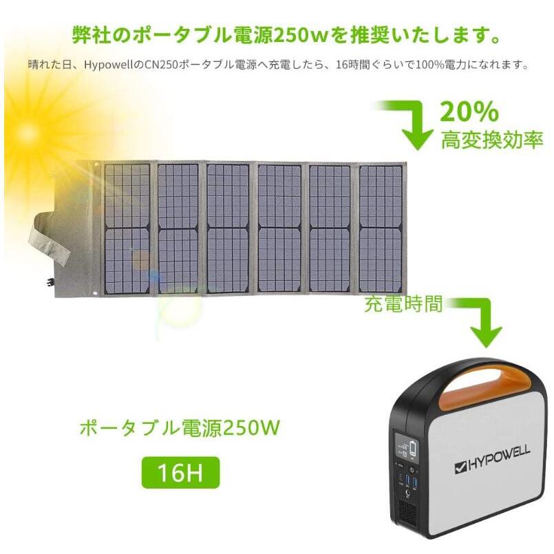 Hypowell ソーラーパネル ソーラーチャージャー 太陽光パネル 120W