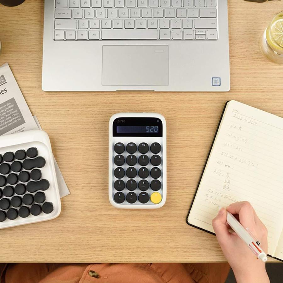 Bluetooth テンキー 電卓 ワイヤレス テンキーボード 青軸 計算機 テンキーパッド 数字キー 有線/無線対応 おしゃれ IOS/Android/Windows YFN-EH113 