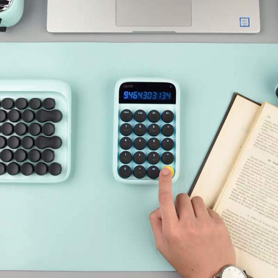 Bluetooth テンキー 電卓 ワイヤレス テンキーボード 青軸 計算機 テンキーパッド 数字キー 有線/無線対応 おしゃれ IOS/Android/Windows YFN-EH113 