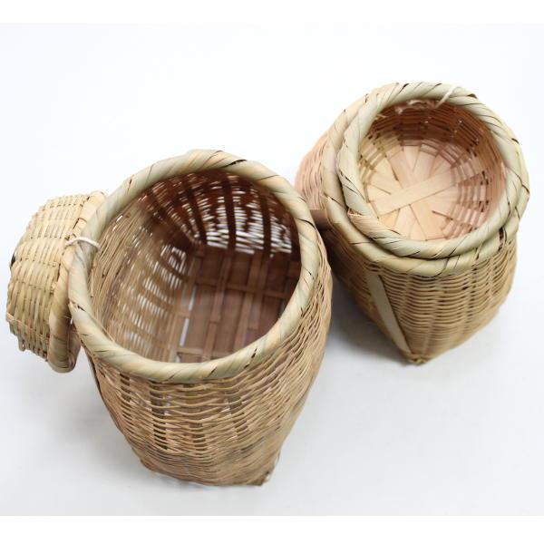 2個セット 竹ビク 小型 竹魚籠 レトロ アンティーク [TI] : エナドット