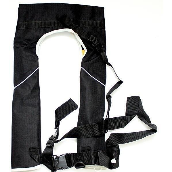 ブラック 大人用ライフジャケット 首掛けタイプ 自動膨張式 FINE JAPAN