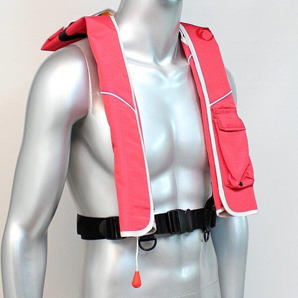 ブラック 大人用ライフジャケット 首掛けタイプ 自動膨張式 FINE JAPAN