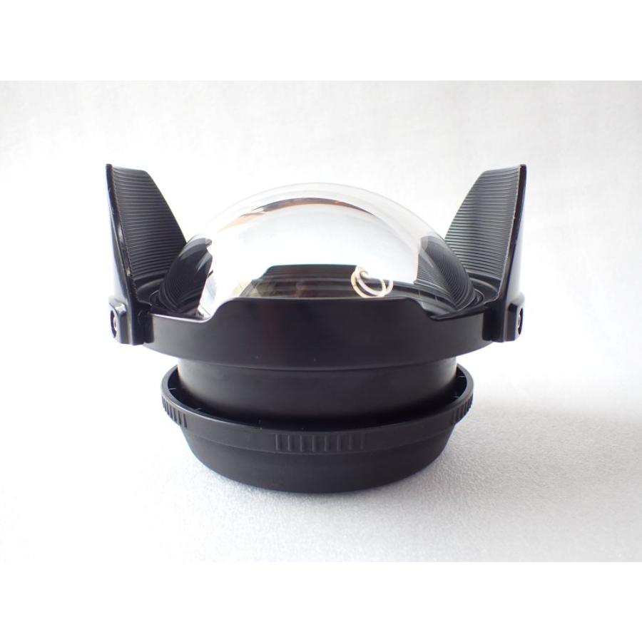 中古水中カメラ機材　OLYMPUS PT-EP14ハウジング用　OLYMPUS PPO-EP02 ガラスドームポートはM.ZUIKO DIGITAL ED 8mm F1.8 Fisheye PRO用ポート　耐圧検査済み_2