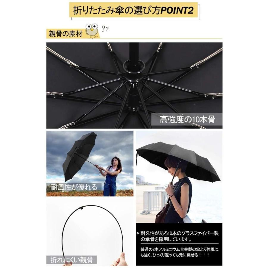 Wsky 折りたたみ傘 ワンタッチ自動開閉 Teflon加工 10本骨 118cm 210t高強度グラスファイバー 耐風撥水 晴雨兼用 収納 Jpストア 通販 Yahoo ショッピング
