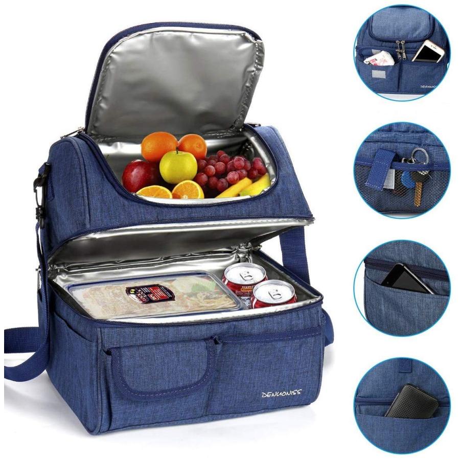 Lyeiaa 保冷保温バッグ 15l ランチバッグ クーラーボックス 2層式 乾湿分離 クーラーバッグ 冷蔵バッグ 大容量 撥水 手提げ 肩 Pymr Go Th