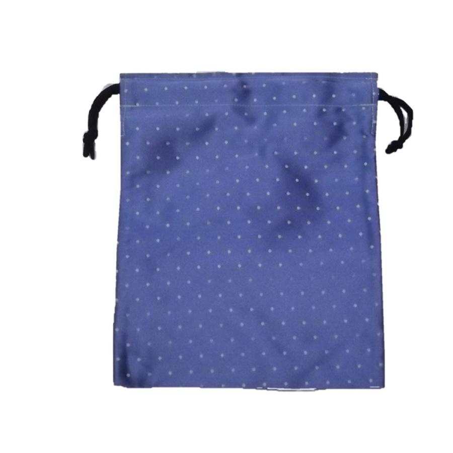 巾着袋 軽くて丈夫な巾着 シルク100 日本製 ドット柄 ブルー Www Arilab Com Tr Index Php