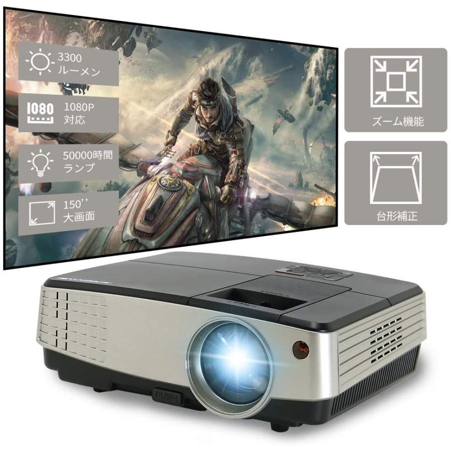 期間限定特価 プロジェクター小型 ミニ 3300ルーメン1080pフルhd対応 家庭用 内蔵スピーカー 天井投影 ズーム機能台形補正 Hdmi Usb V 人気満点 Orientalweavers Com
