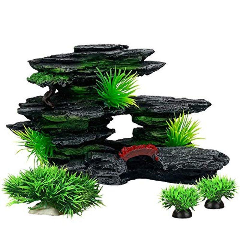 アクアリウム オブジェ 水槽 オーナメント 水槽 アクセサリー 観賞魚 熱帯魚 金魚 爬虫類 隠れ家 水族館内装 構築植物